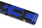 Preview: Black & Blue Patchwork Pattern ¾ Leather Snooker Cue Case
